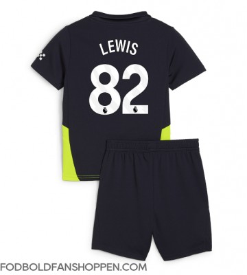 Manchester City Rico Lewis #82 Udebanetrøje Børn 2024-25 Kortærmet (+ Korte bukser)